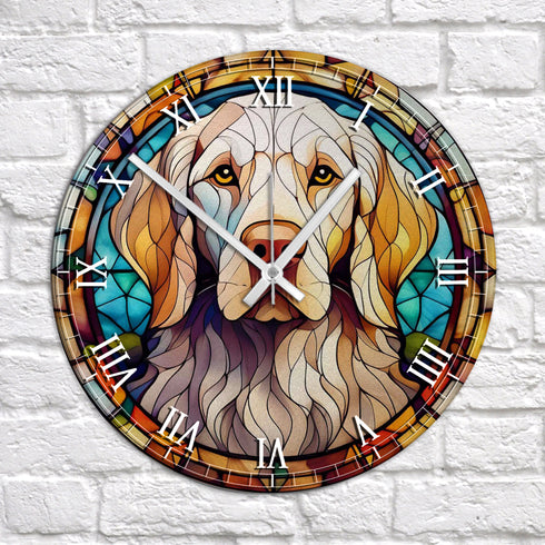 English Setter Suncatcher Effect Clock